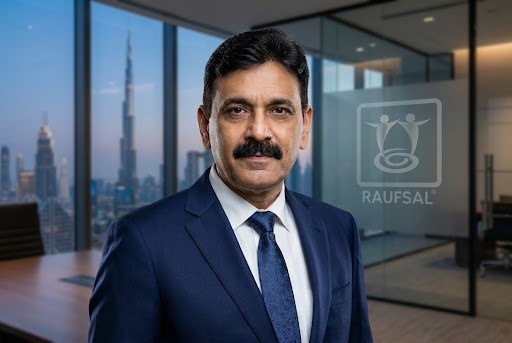 Mohammed Shakeel Hashmi, Founder & CEO of RAUFSAL TRADING LLC, in his Dubai office